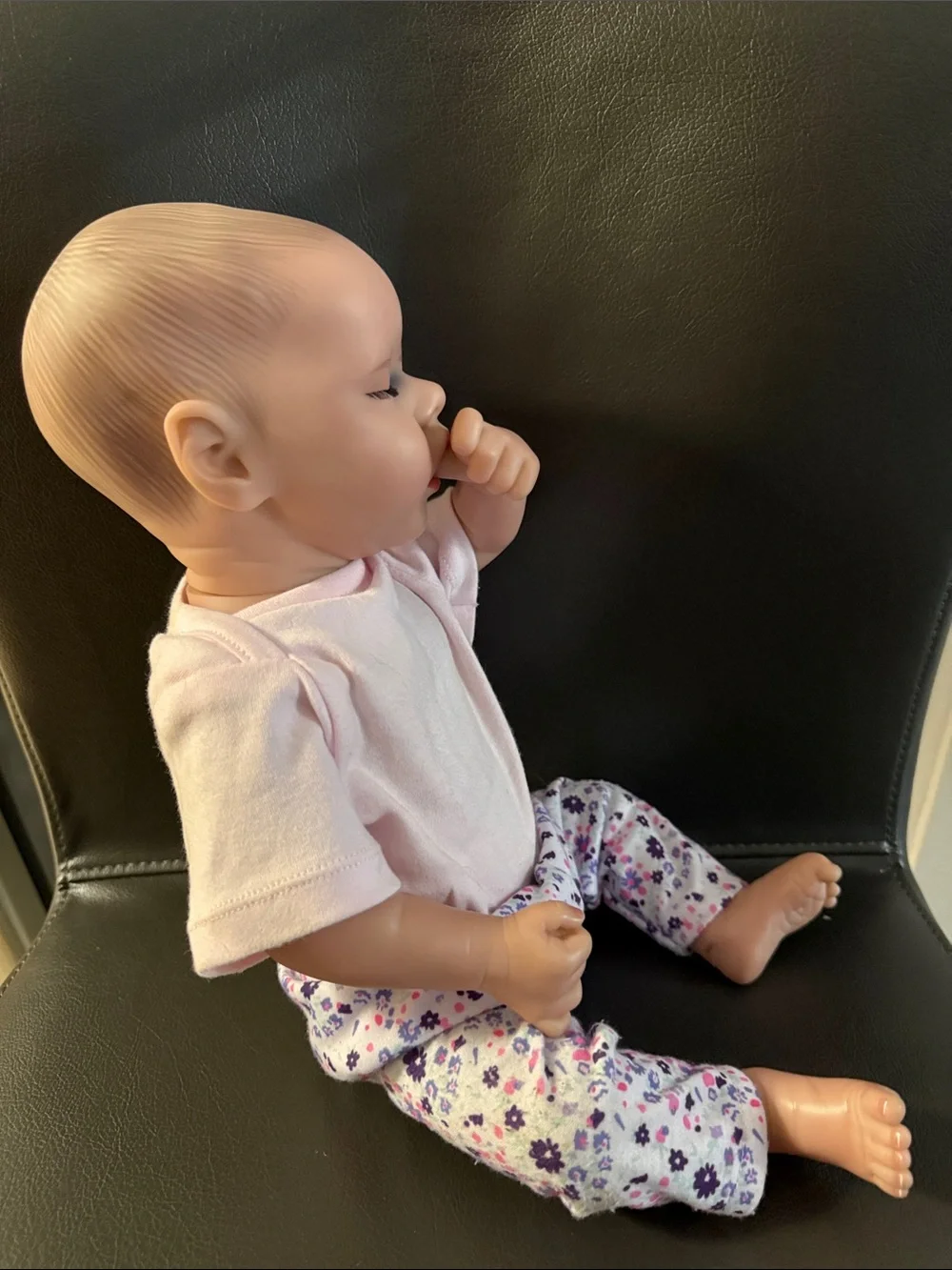 18” Lifelike Infant Girl Eyes Closed Silicone Doll